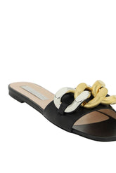 'FALABELLA' FAUX LEATHER SLIDES